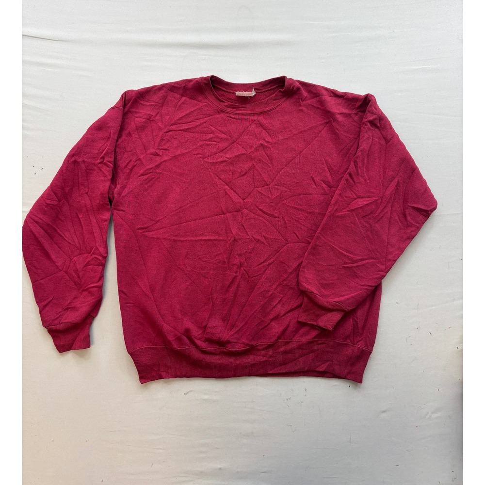 Vintage Hanes Premium Weight Crewneck Sweatshirt Maroon Burgundy XL